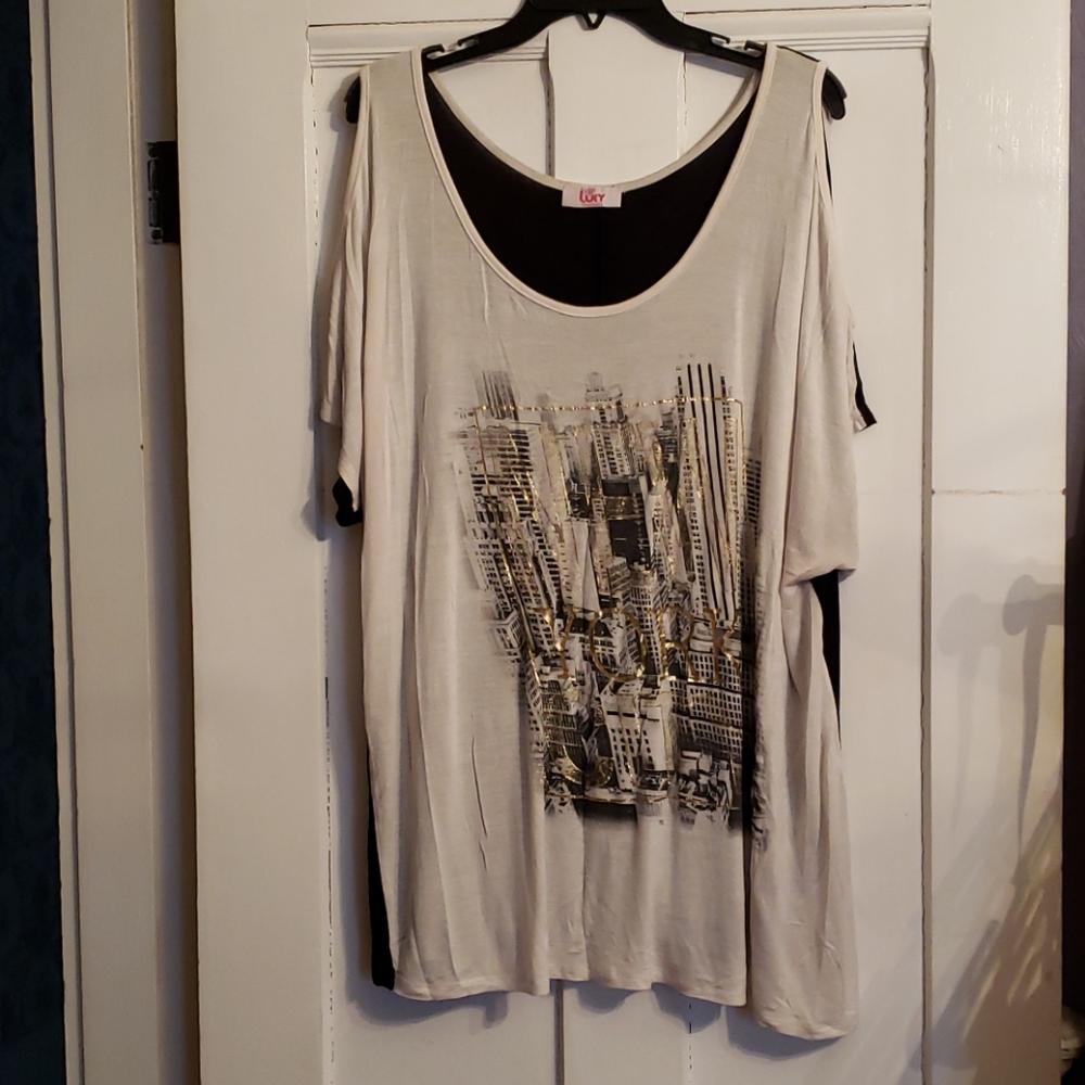 NYC Shoulder CutOut Tee